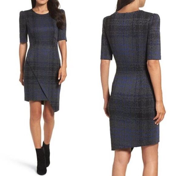 NWT Betsey Johnson Asymmetrical Plaid Dress - Picture 3 of 8